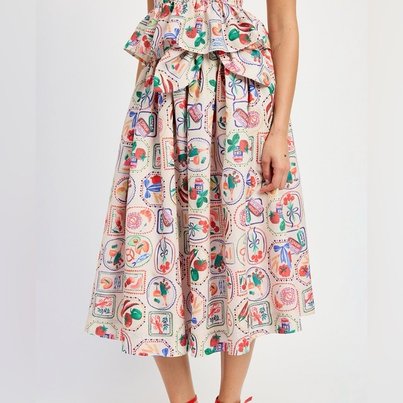 En Saison Nayeli printed midi skirt - Picture 3 of 12